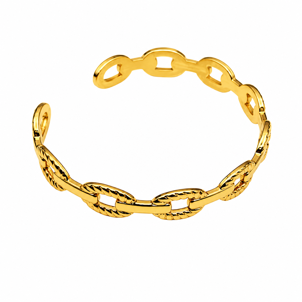Pulsera ajustable de acero inoxidable.