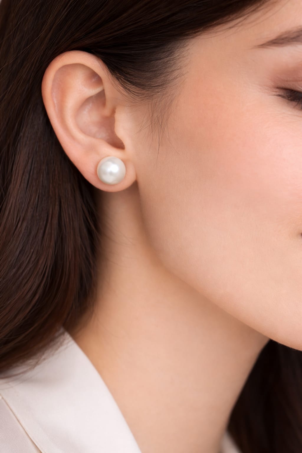 Aretes de perla, mediano