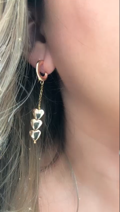 Z07 Aretes colgantes Goldfilled