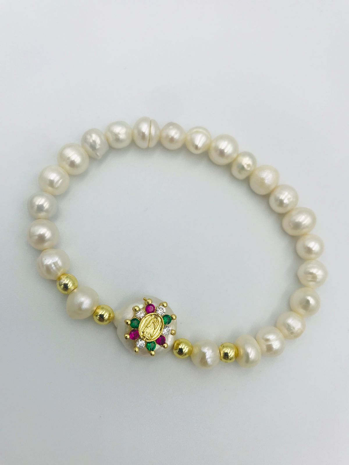 pulsera de perlas natural