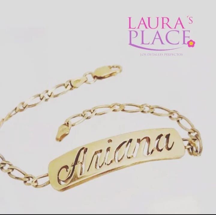 Pulsera de plata y baño de oro para bebé