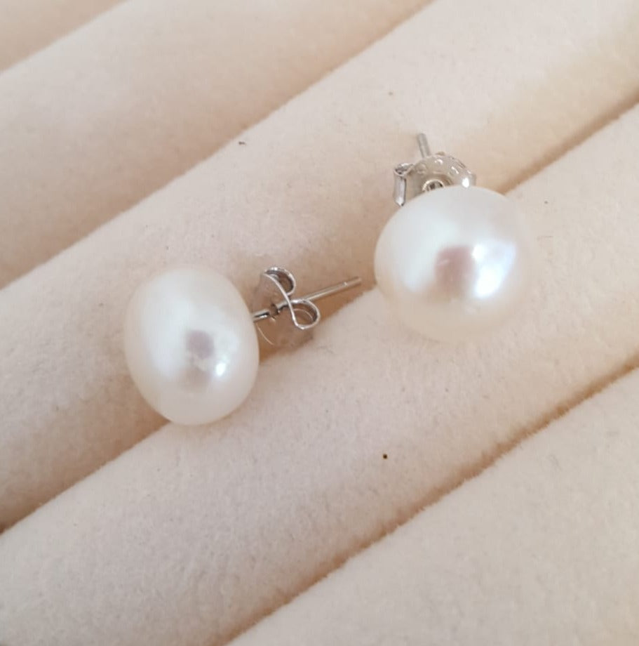 B0468 Aretes de perla y pin de plata
