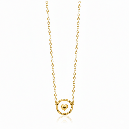 Cadena con dije de nácar y corazón