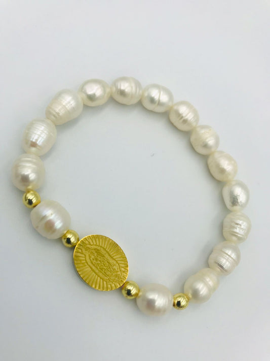 pulsera de perlas natural