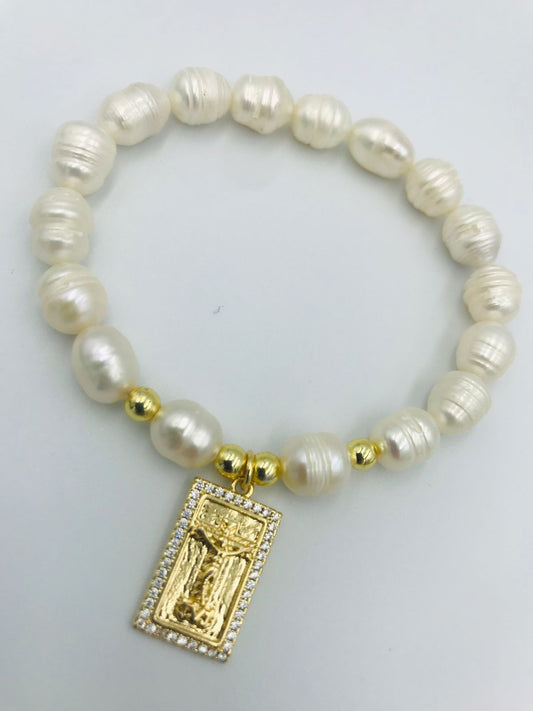 pulsera de perlas natural