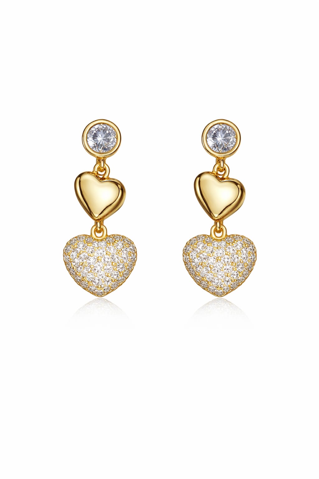 Aretes colgantes Golfilled con circonias