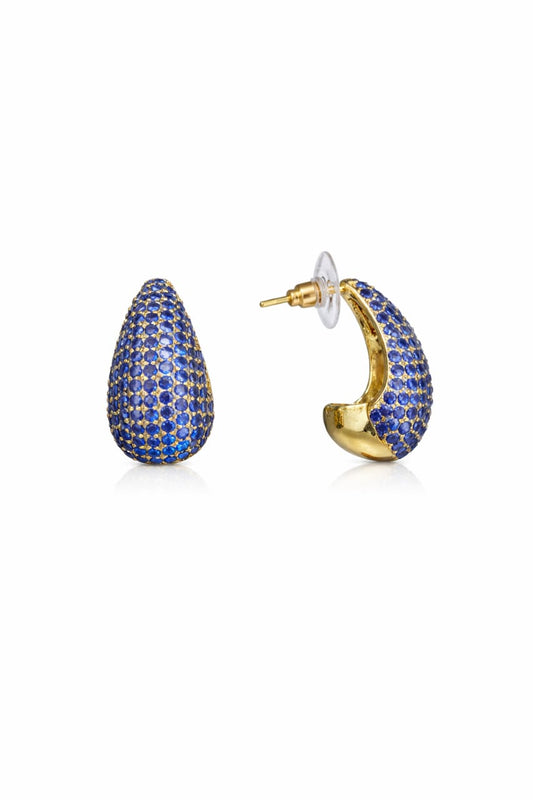 Aretes Golfilled, circonias en azul