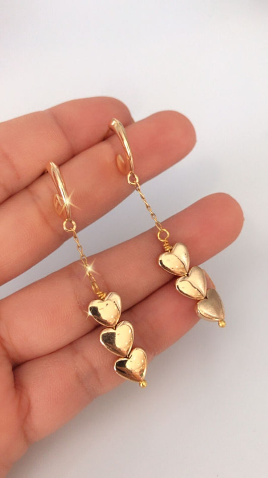 Z07 Aretes colgantes Goldfilled