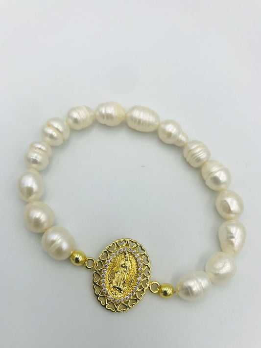 pulsera de perlas natural