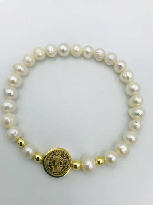 pulsera de perlas natural