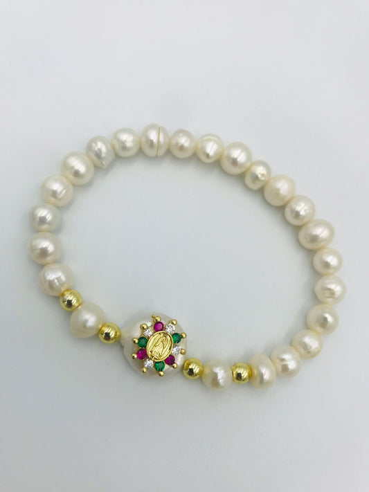 pulsera de perlas natural