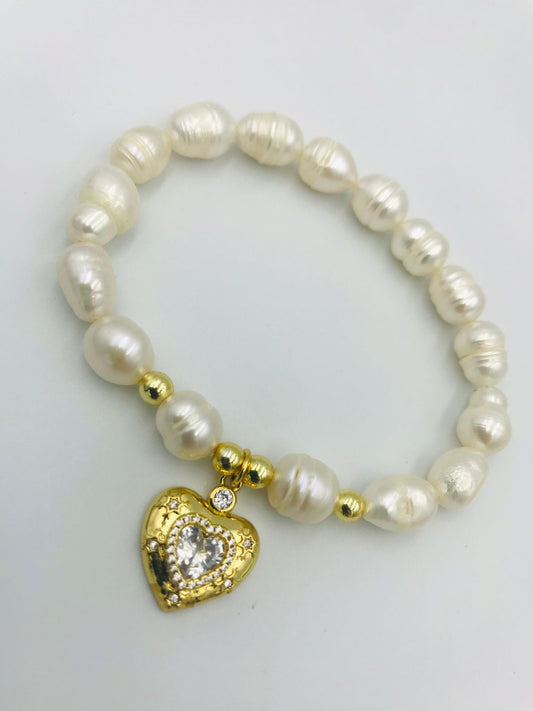 pulsera de perlas natural