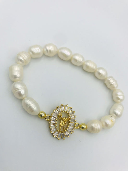 pulsera de perlas natural