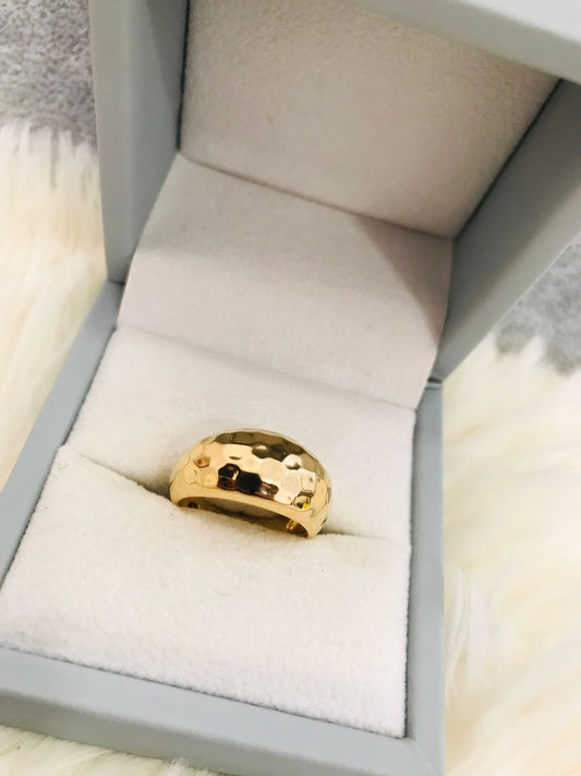 anillo de plata y baño de oro
