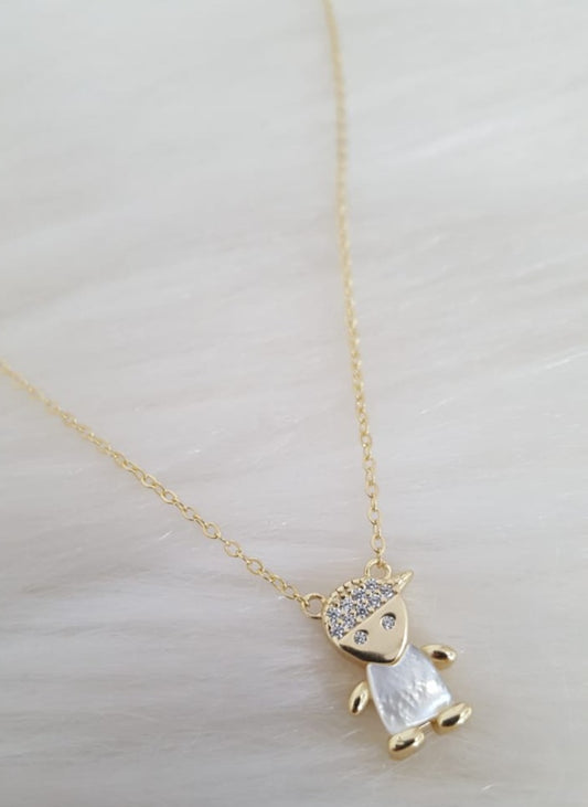 B0480 Cadena de plata y baño de oro