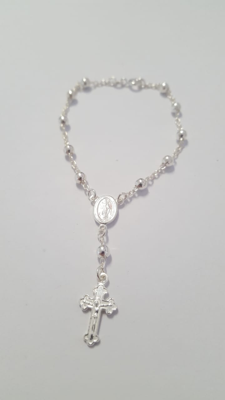 Pulsera Rosario de plata 9.25