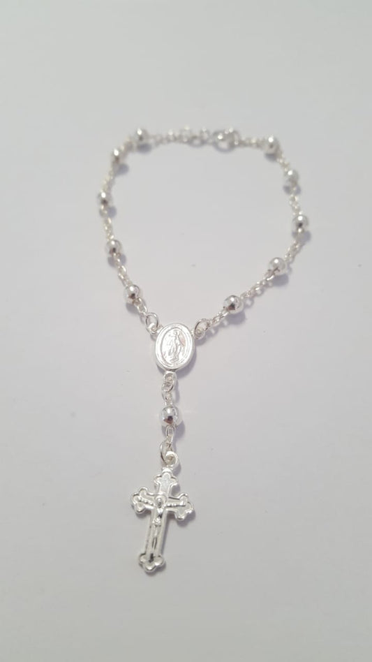 Pulsera Rosario de plata 9.25