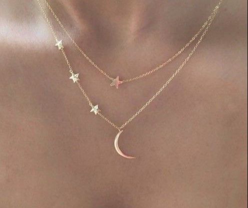 Cadena doble en plata con baño de oro
